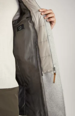 Maico Coat in a Light Beige Pattern