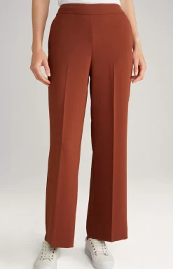 Marlene Crêpe Trousers in Copper Brown