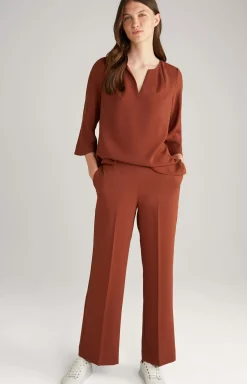 Marlene Crêpe Trousers in Copper Brown