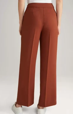 Marlene Crêpe Trousers in Copper Brown