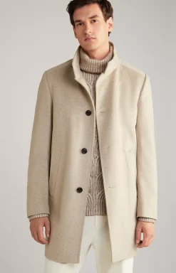 Maron Coat in Mottled Light Beige