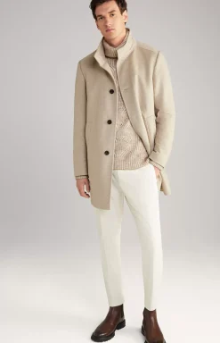 Maron Coat in Mottled Light Beige