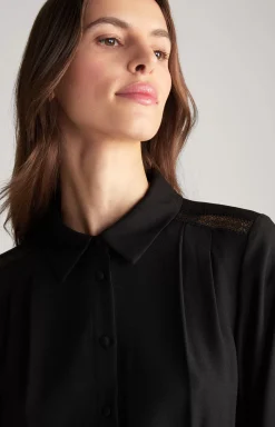 Maxi Crêpe Dress in Black