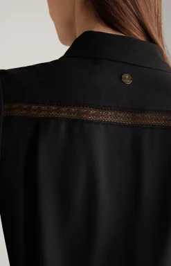 Maxi Crêpe Dress in Black