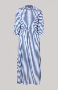 Maxi Dress in Blue/White Stripes