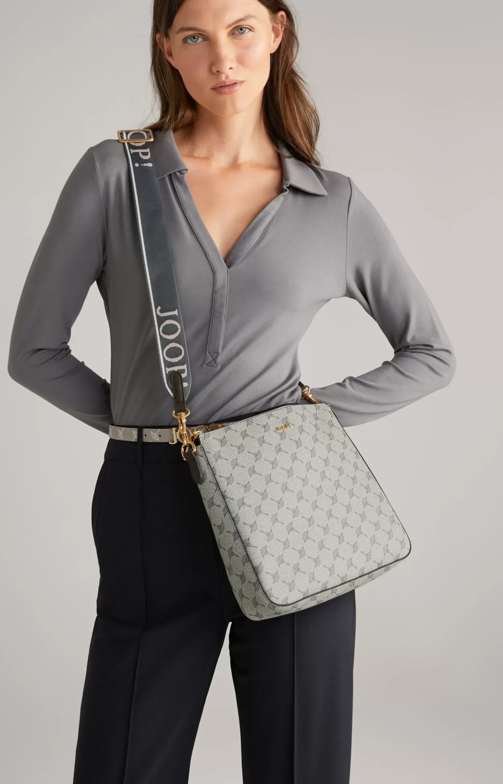 Mazzolino Diletta Jasmina Shoulder Bag in Grey