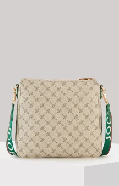 Mazzolino Diletta Jasmina Shoulder Bag in Beige/Green