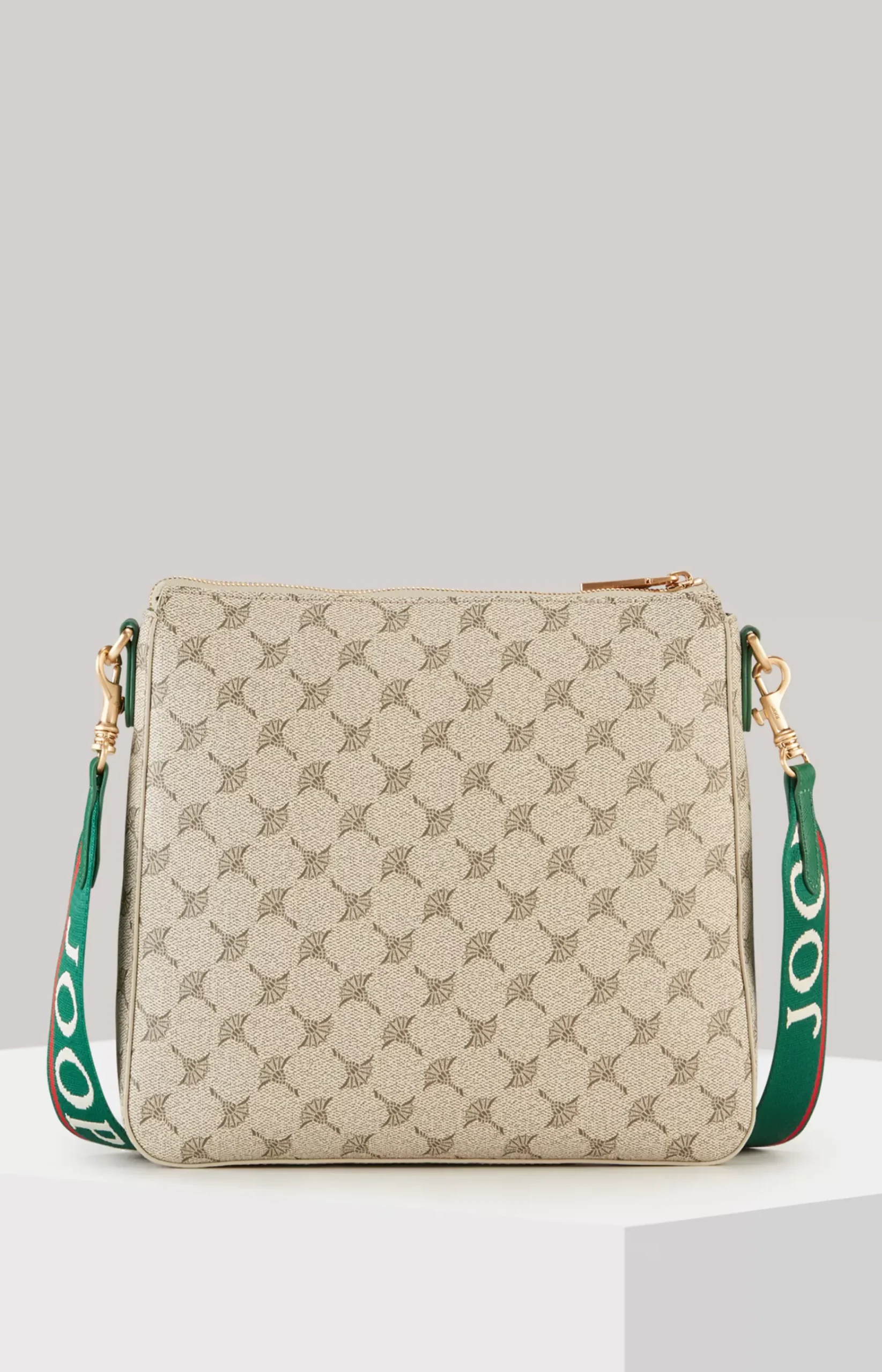 Mazzolino Diletta Jasmina Shoulder Bag in Beige/Green