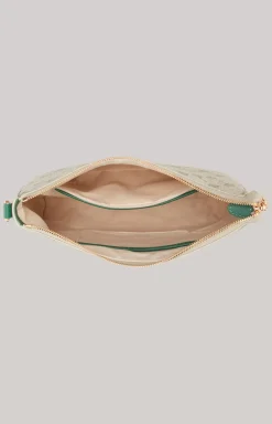 Mazzolino Diletta Jasmina Shoulder Bag in Beige/Green