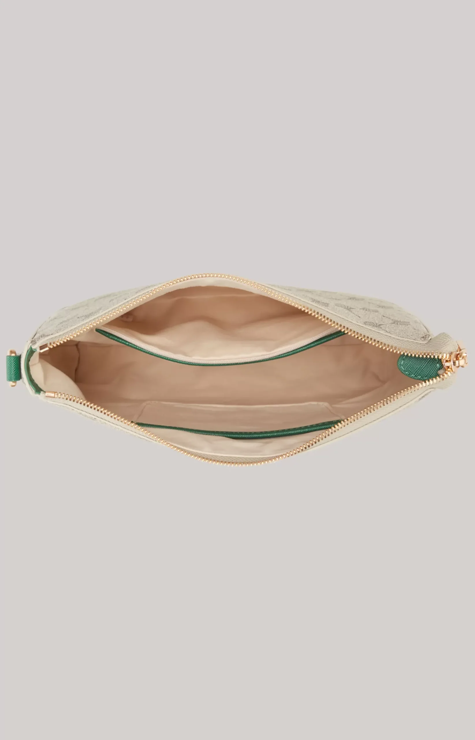 Mazzolino Diletta Jasmina Shoulder Bag in Beige/Green