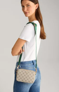 Mazzolino Diletta Susan Shoulder Bag in Beige/Green