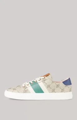 Mazzolino Due Coralie Trainers in Beige/Green