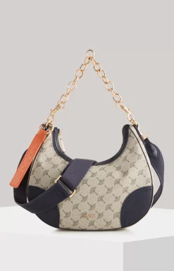 Mazzolino Edition Annina Shoulder Bag in Beige/Blue