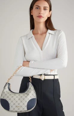 Mazzolino Edition Annina Shoulder Bag in Beige/Blue