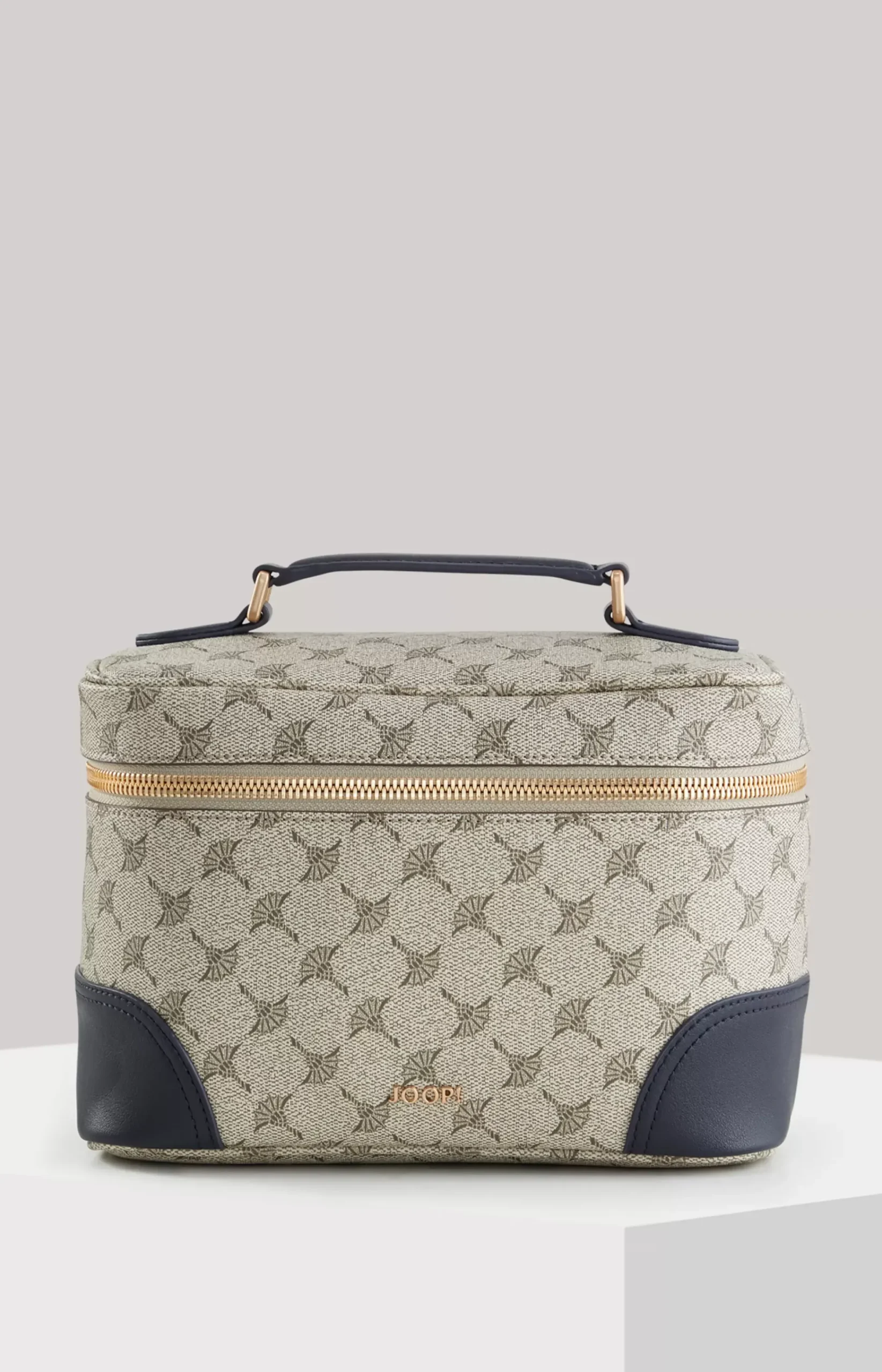 Mazzolino Edition Flora Beauty Case in Beige/Blue