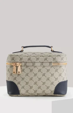 Mazzolino Edition Flora Beauty Case in Beige/Blue