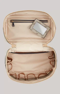 Mazzolino Edition Flora Beauty Case in Beige/Blue
