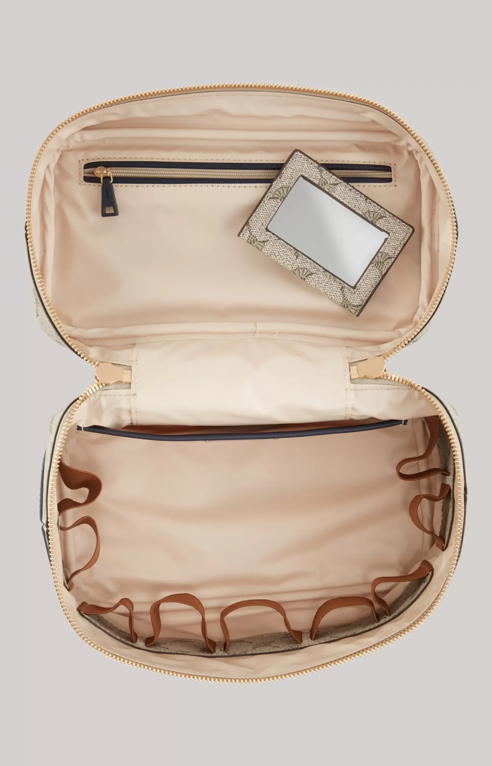 Mazzolino Edition Flora Beauty Case in Beige/Blue