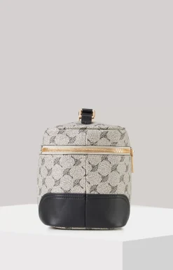 Mazzolino Edition Flora Beauty Case in Black/Off-white