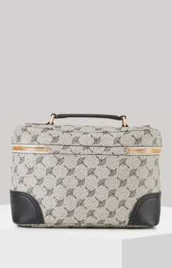 Mazzolino Edition Flora Beauty Case in Black/Off-white