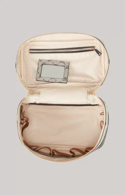 Mazzolino Edition Flora Beauty Case in Black/Off-white