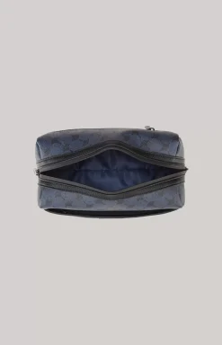 Mazzolino Eris Wash Bag in a Dark Blue Pattern