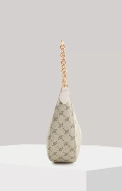 Mazzolino Misto Annina Shoulder Bag in a Beige/Pink Pattern
