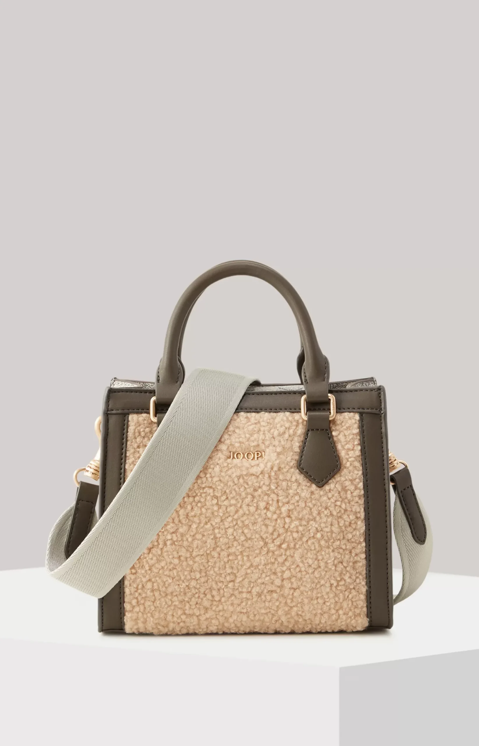Mazzolino Peluche Ariella Handbag in Blue and Beige