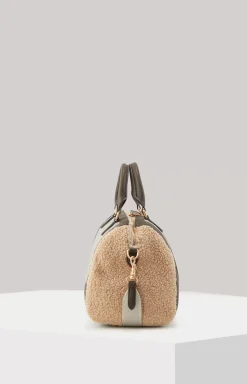 Mazzolino Peluche Aurora Handbag in Blue and Beige
