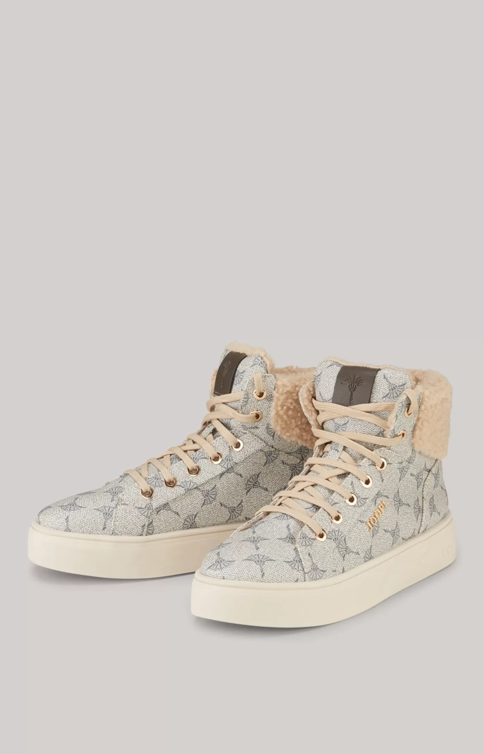 Mazzolino Peluche New Daphne High-top Trainers in Beige/Grey