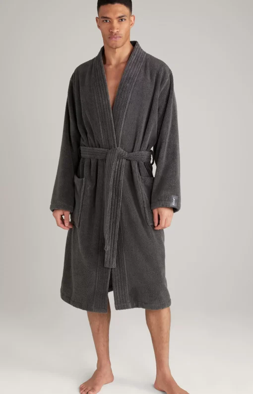 Men’s bathrobe in anthracite