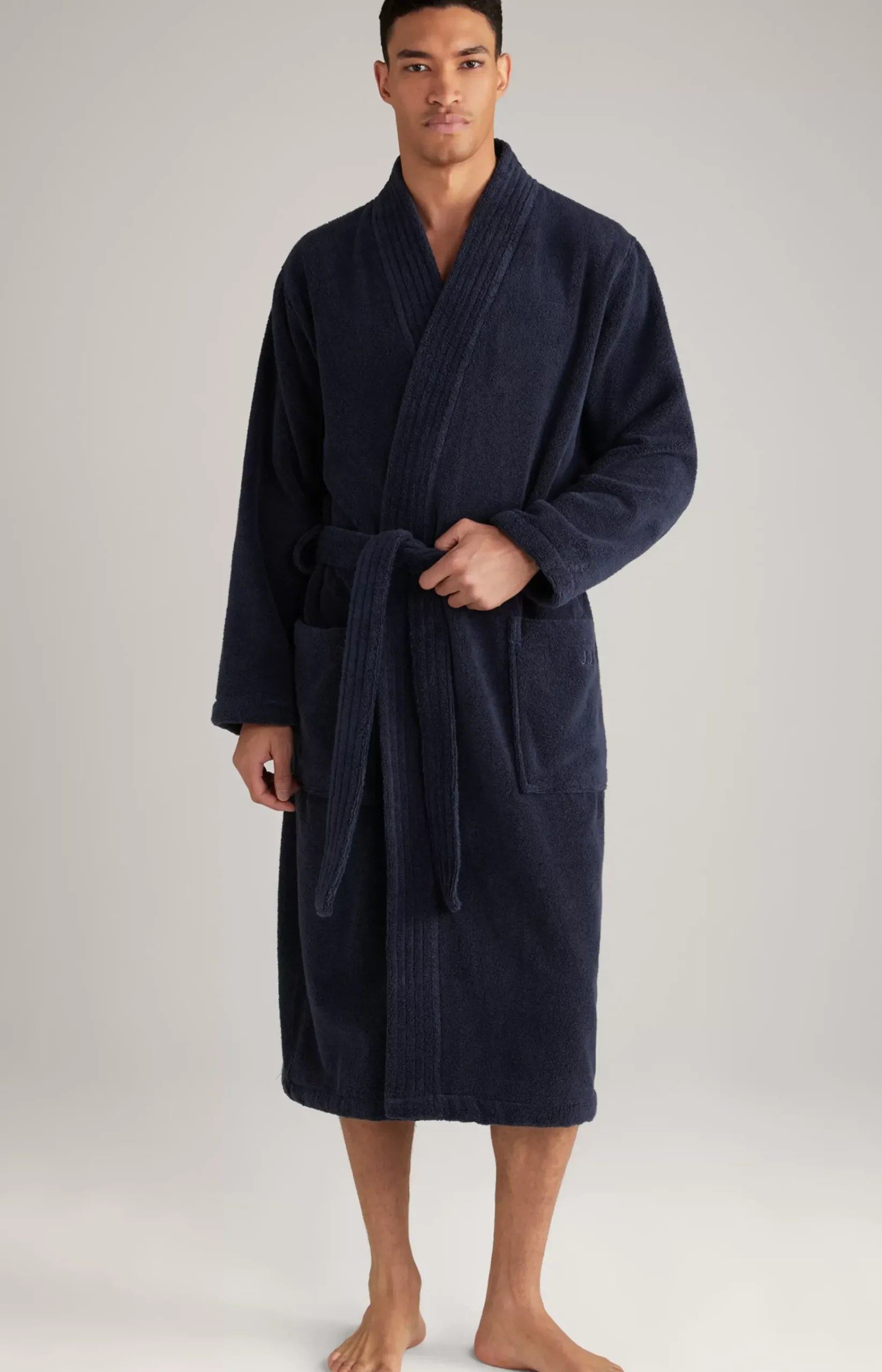 Men’s bathrobe in dark blue