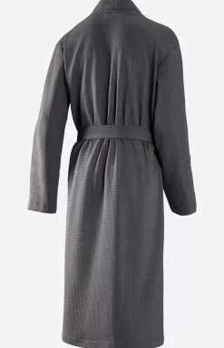 Men's JOOP! UNI-PIQUÉ Bathrobe in Anthracite