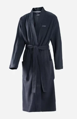 Men's JOOP! UNI-PIQUÉ Bathrobe in Navy