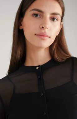 Mesh Blouse in Black