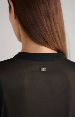 Mesh Blouse in Black
