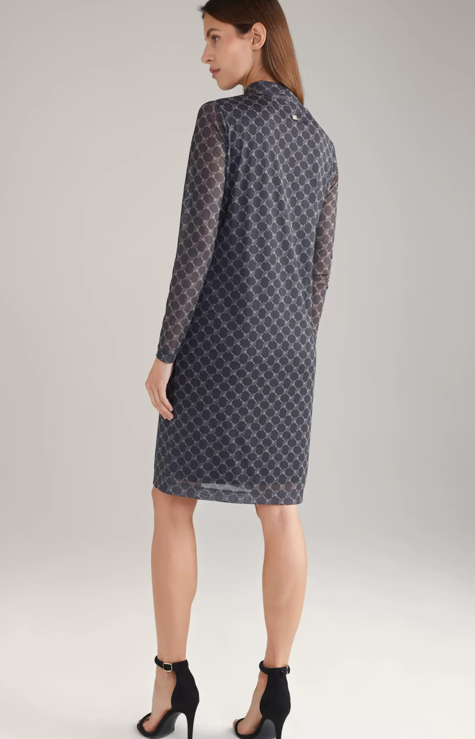 Mesh Dress in a Grey Pattern