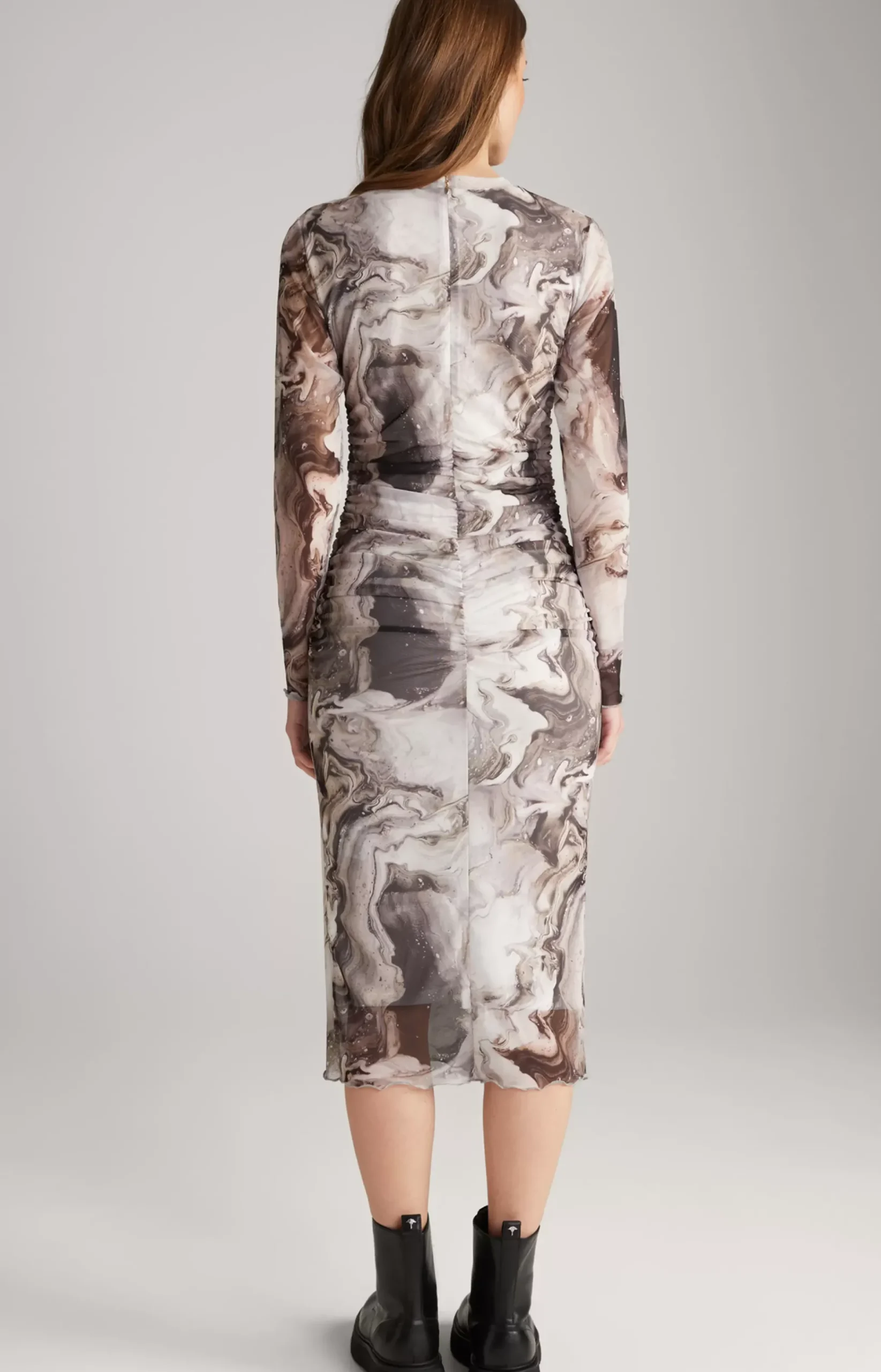 Mesh Dress in Off-white/Back