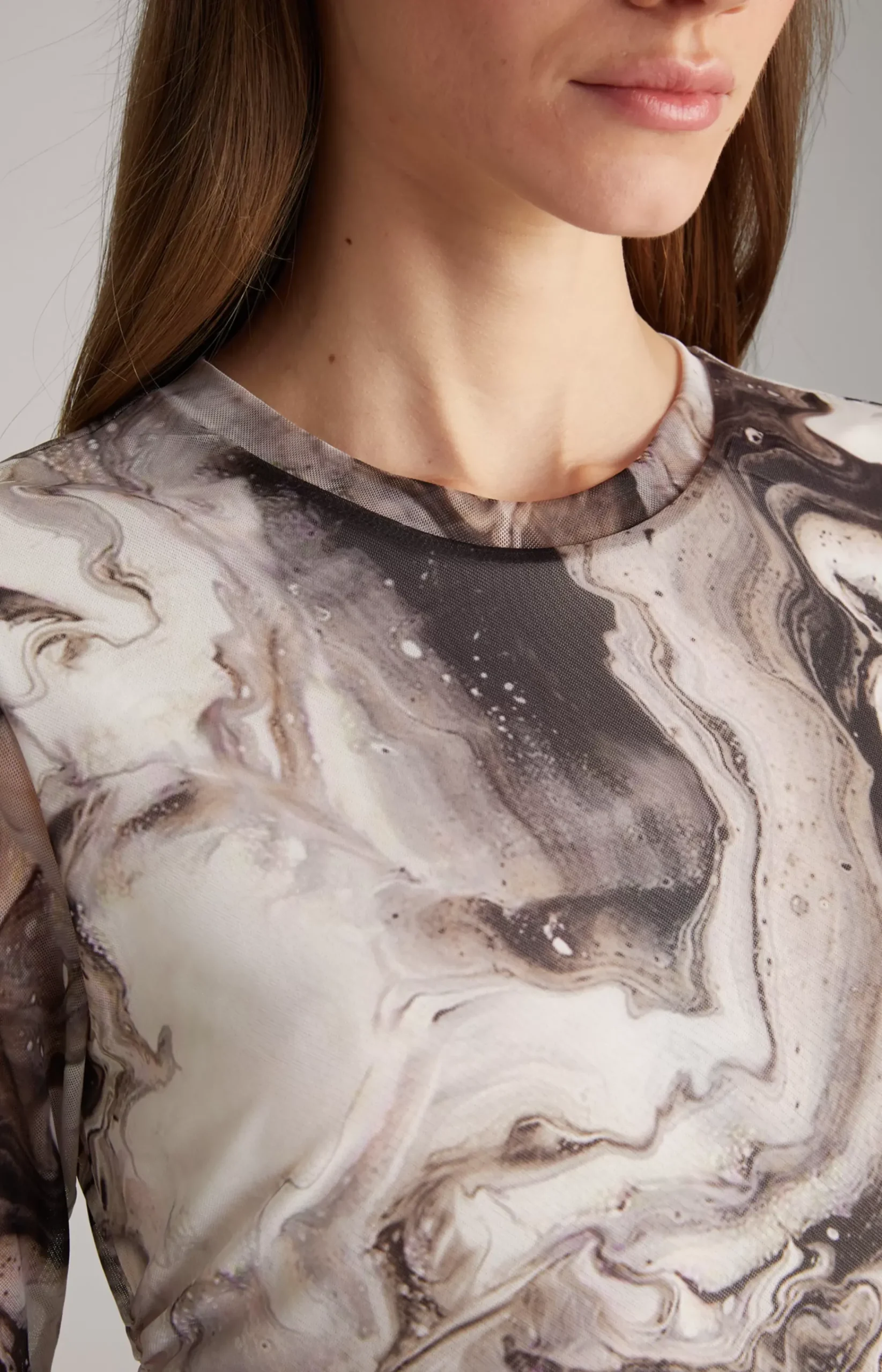 Mesh Dress in Off-white/Back