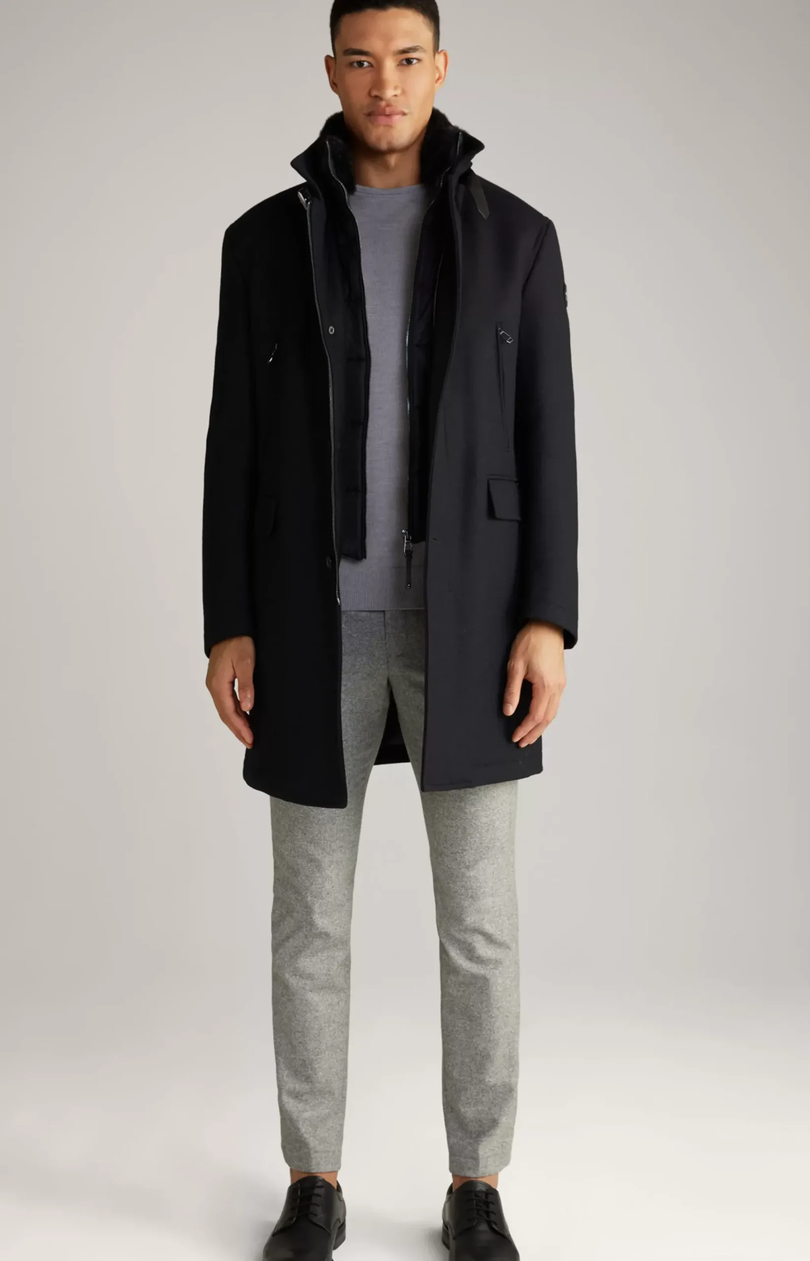 Mikos Coat in Dark Blue