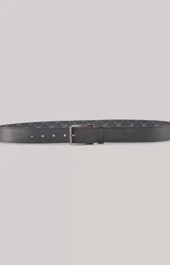 Mixed Leather Belt in Black