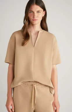 Modal Mix Shirt in Beige