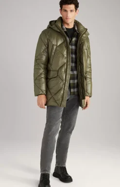 Morito Quilted Coat in Dark Green