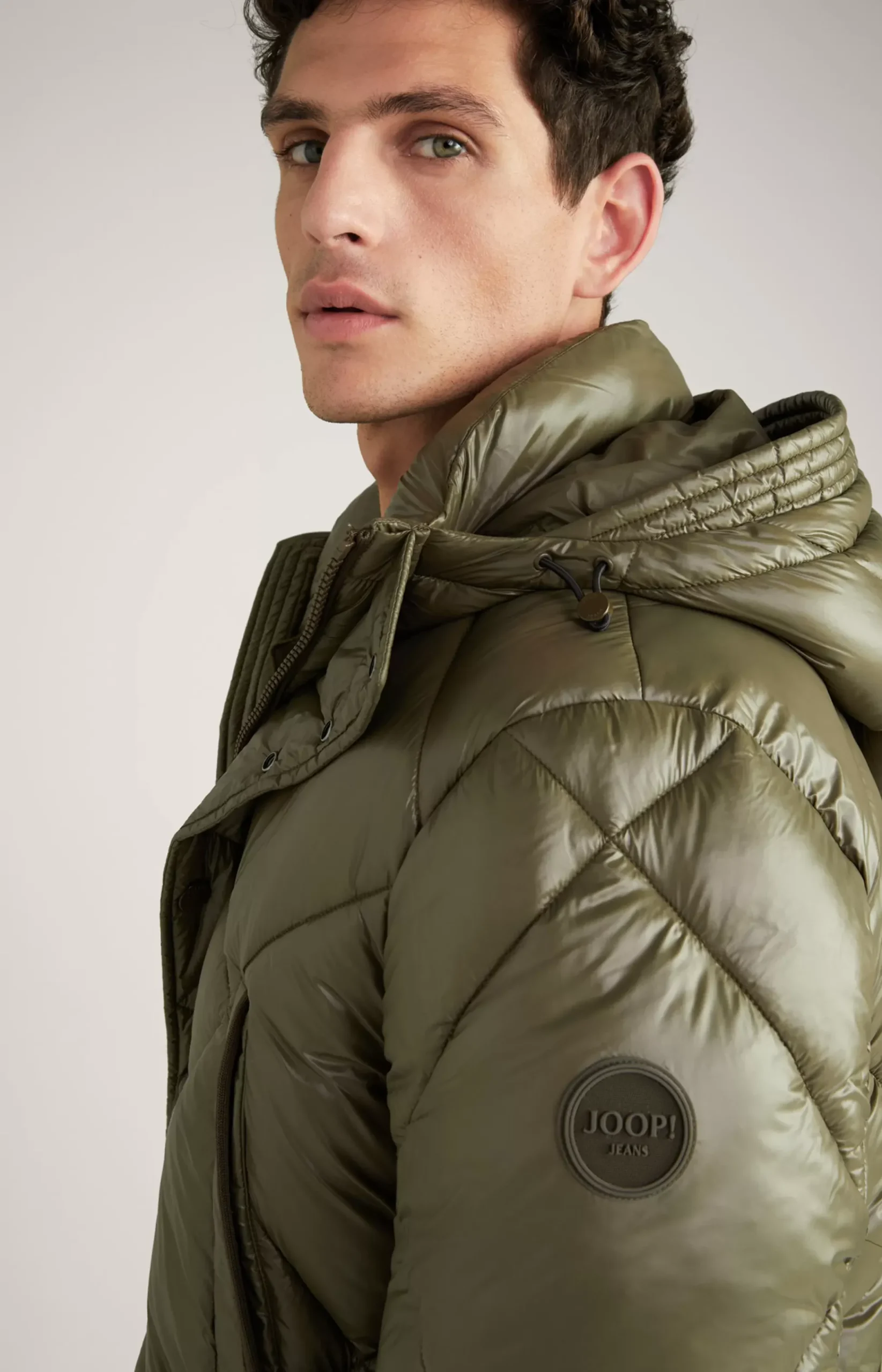 Morito Quilted Coat in Dark Green