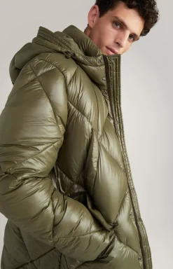 Morito Quilted Coat in Dark Green