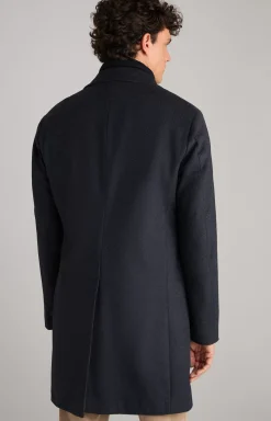 Morris Coat in Dark Blue Marl