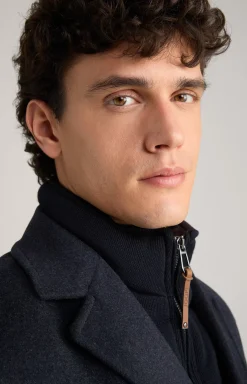 Morris Coat in Dark Blue Marl