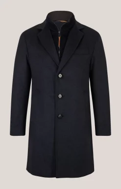Morris Coat in Dark Blue Marl