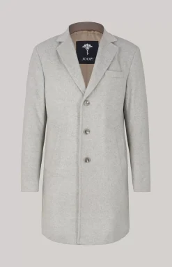 Morris Coat in Mottled Light Grey