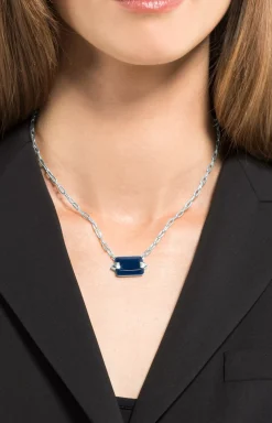 Necklace in Silver/Blue
